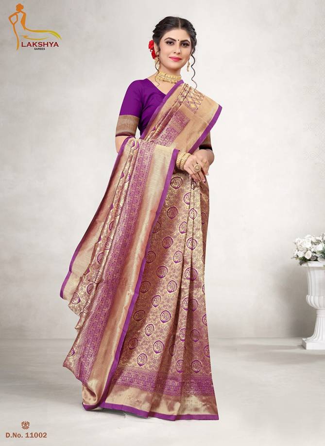 lakshya vidya vol 11 Festive wear jacquard silk heavy latest saree collection